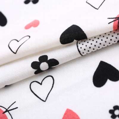 Eco-friendly comb cotton spandex printed designer baby knit clothing fabric for babies wear