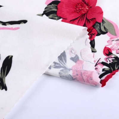 2019 esse textile popular design 97%polyester  3%spandex160gsm dty double brush printed knitting jersey fabric for summer dress