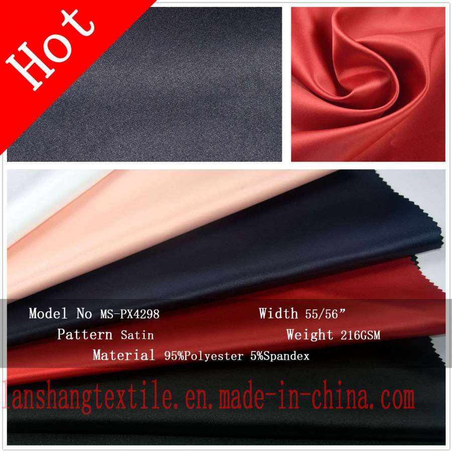 Spandex Satin Polyester Fabric for Coat Suit Dress Trousers Shoes