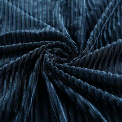 Free sample pleuche velour blue cheap striped velvet fabric