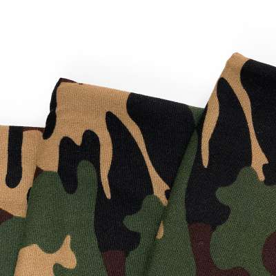 ESSE DTY brushed 2-side jersey fabric camouflage pattern with good quality for garment