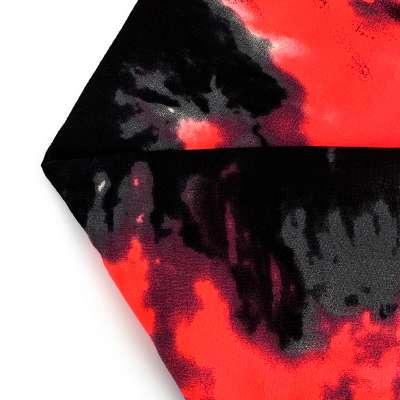 Shaoxing ESSE DTY 2-side brush tie dyed 95% polyester 5% spandex soft fabric for garment